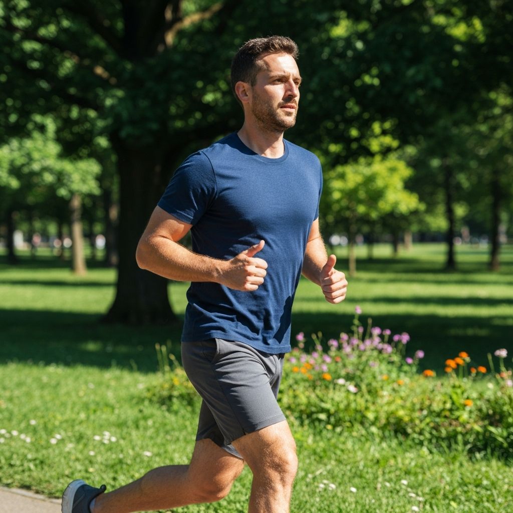 Man living an active and balanced lifestyle